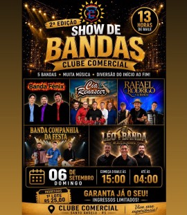 2ª Edição - Show de Bandas | Clube Comercial