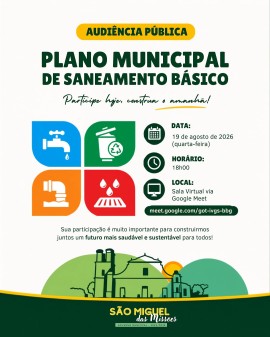 Audiência Pública: Plano Municipal de Saneamento Básico