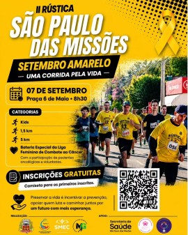 II Rústica São Paulo das Missões - Corrida pela Vida (Setembro Amarelo)