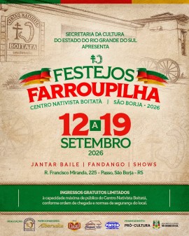 Festejos Farroupilha 2026 - Centro Nativista Boitatá