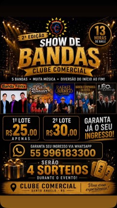 2ª Edição - Show de Bandas | Clube Comercial