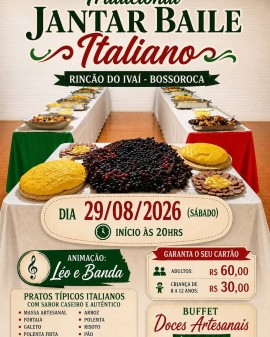 Tradicional Jantar Baile Italiano - Rincão do Ivaí