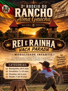 3º Rodeio do Rancho Alma Gaúcha - Rei e Rainha (Vaca Parada)