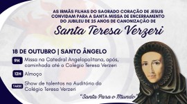 Santa Missa de Encerramento do Jubileu de 25 anos de Canonização de Santa Teresa Verzeri