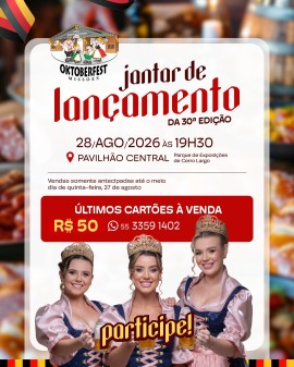 Jantar de Lançamento - 30ª Oktoberfest Missões