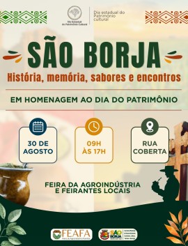 São Borja: História, memória, sabores e encontros - Homenagem ao Dia do Patrimônio