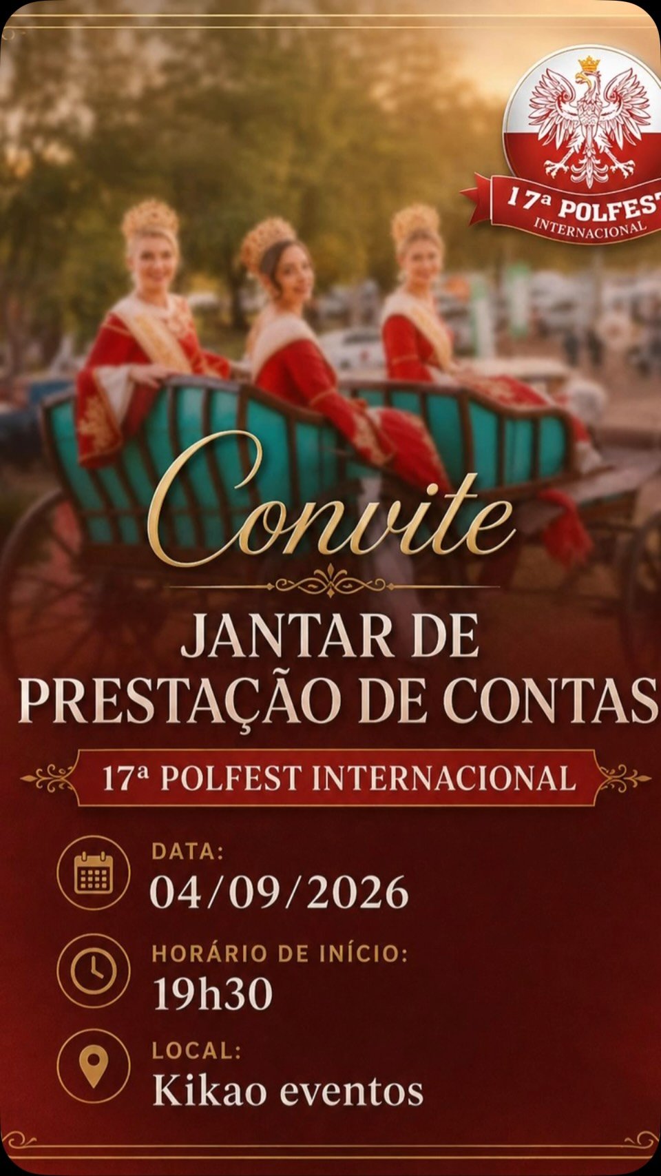 Jantar de Prestação de Contas - 17ª Polfest Internacional