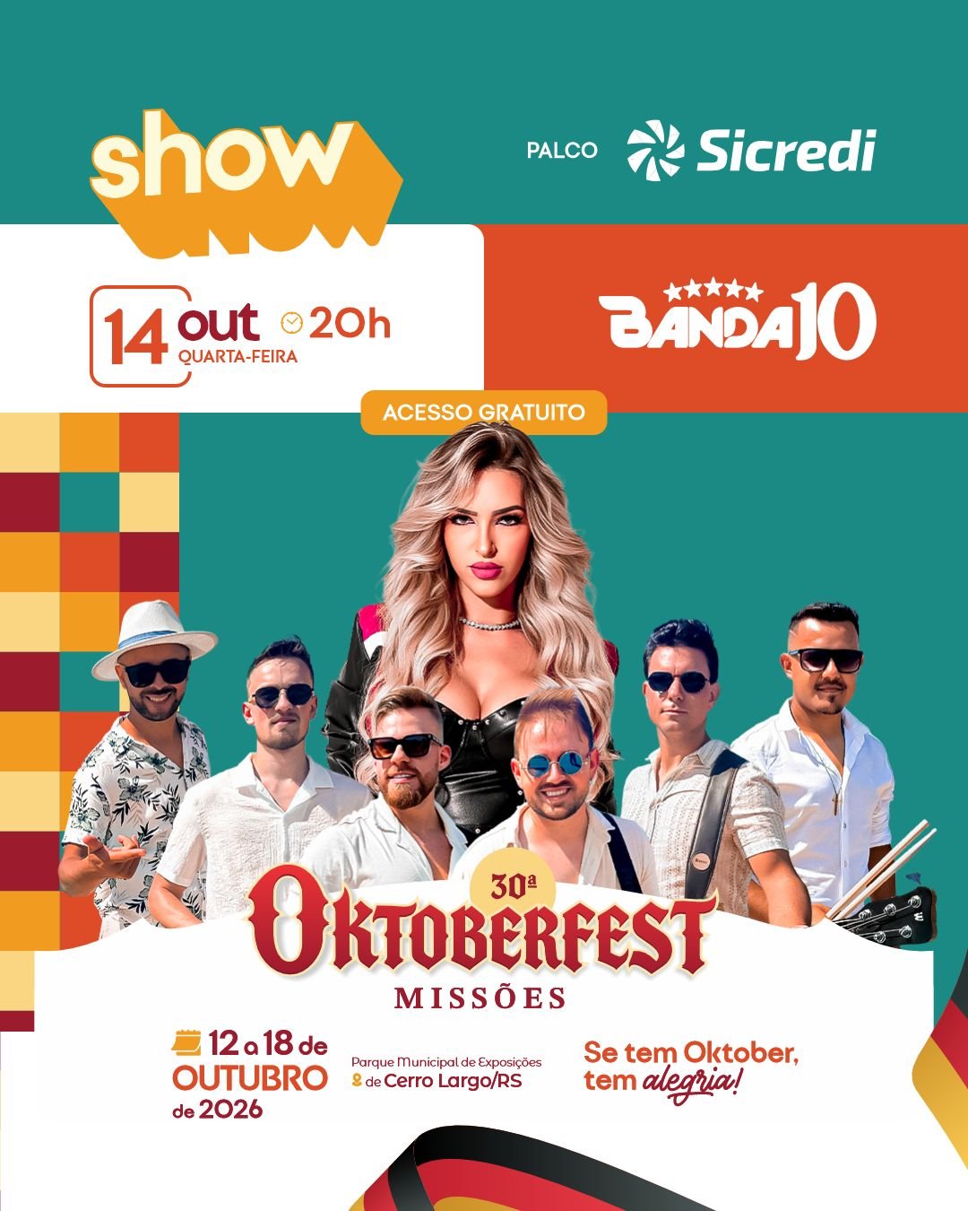 30ª Oktoberfest Missões - Banda 10 (14/10/2026)