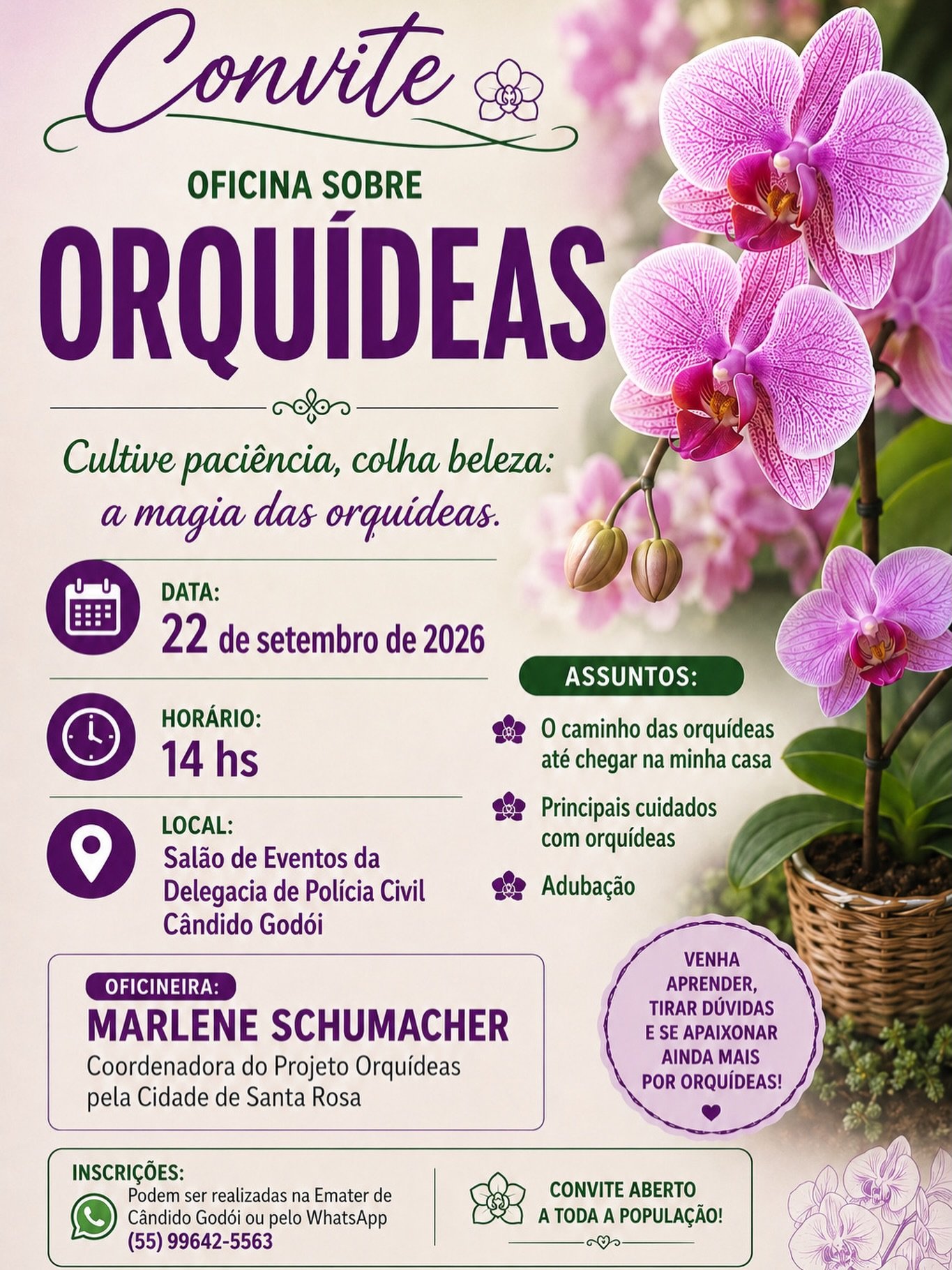 Oficina sobre Orquídeas