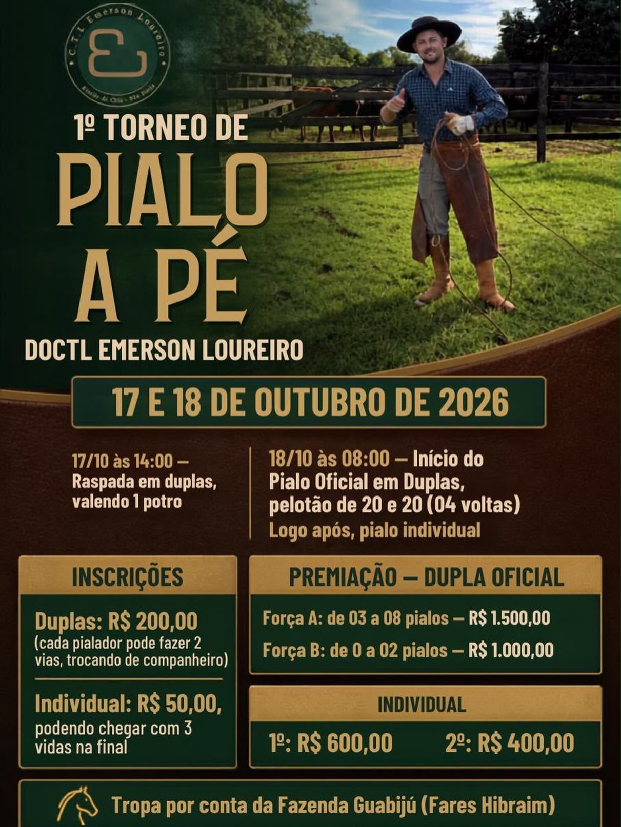1º Torneio de Pialo a Pé - CTL Emerson Loureiro