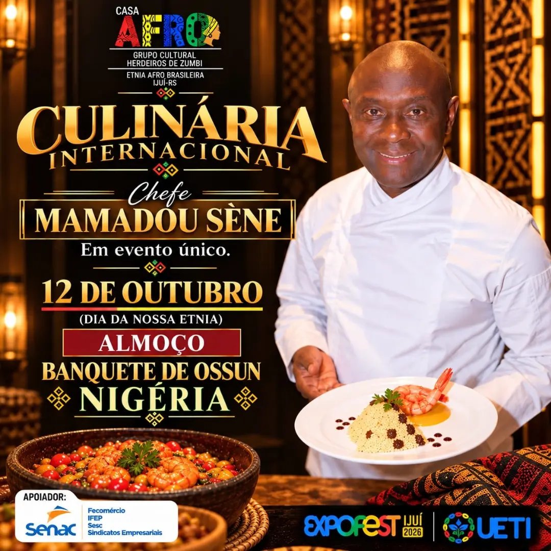 Culinária Internacional - Chef Mamadou Sène: Banquete de Ossun (Nigéria) - Almoço