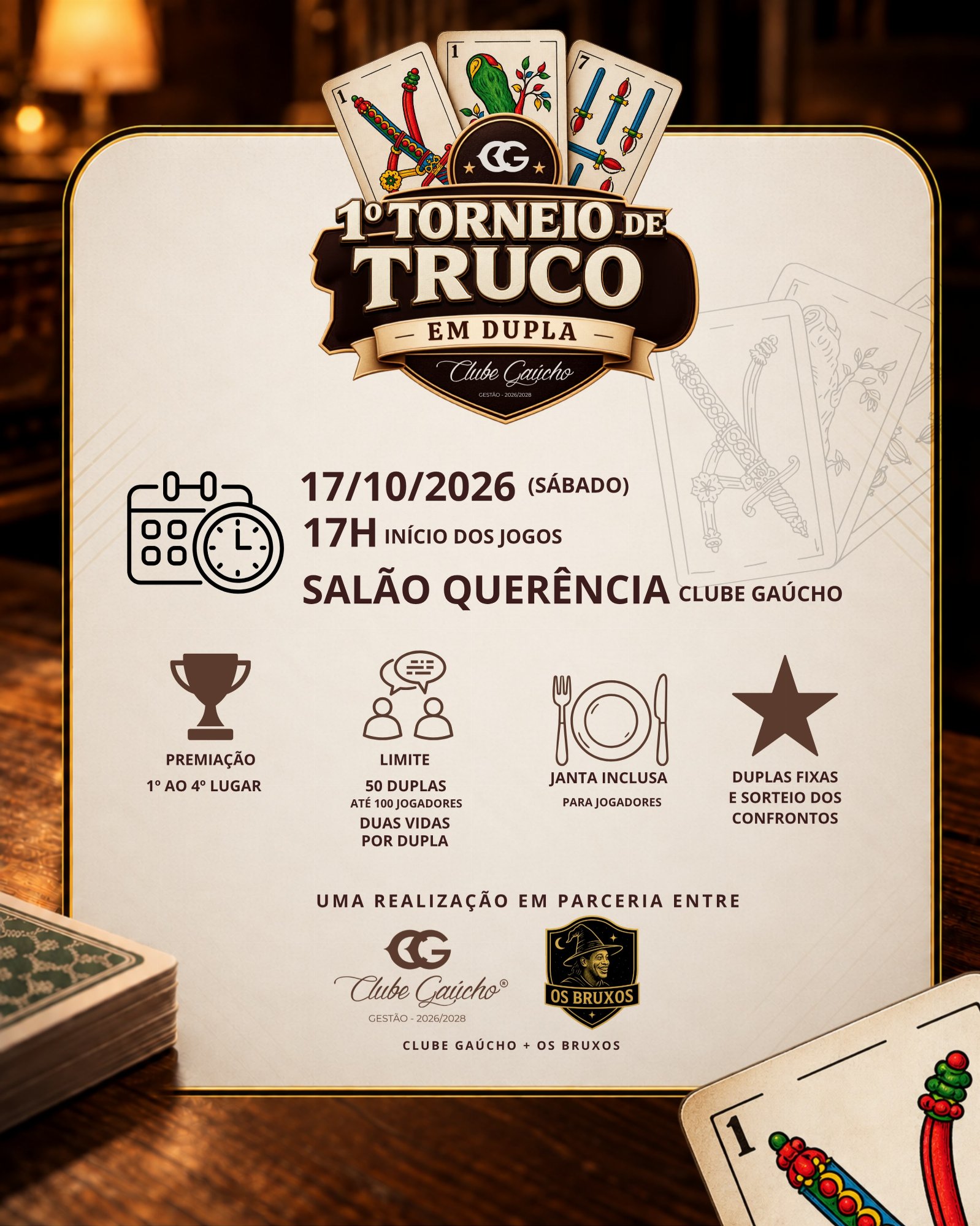 1º Torneio de Truco em Dupla - Clube Gaúcho