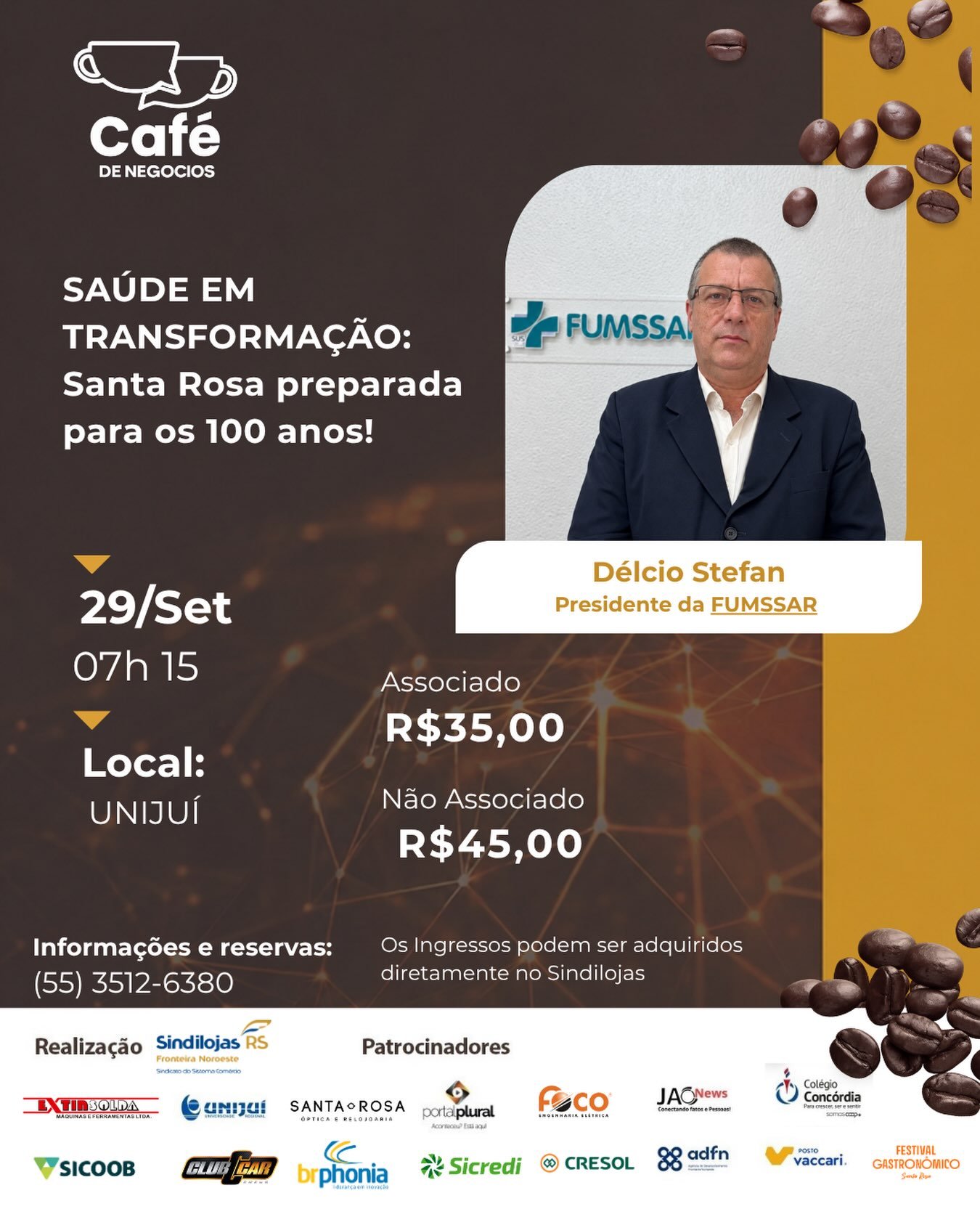 Café de Negócios: Saúde em Transformação - Santa Rosa preparada para os 100 anos!