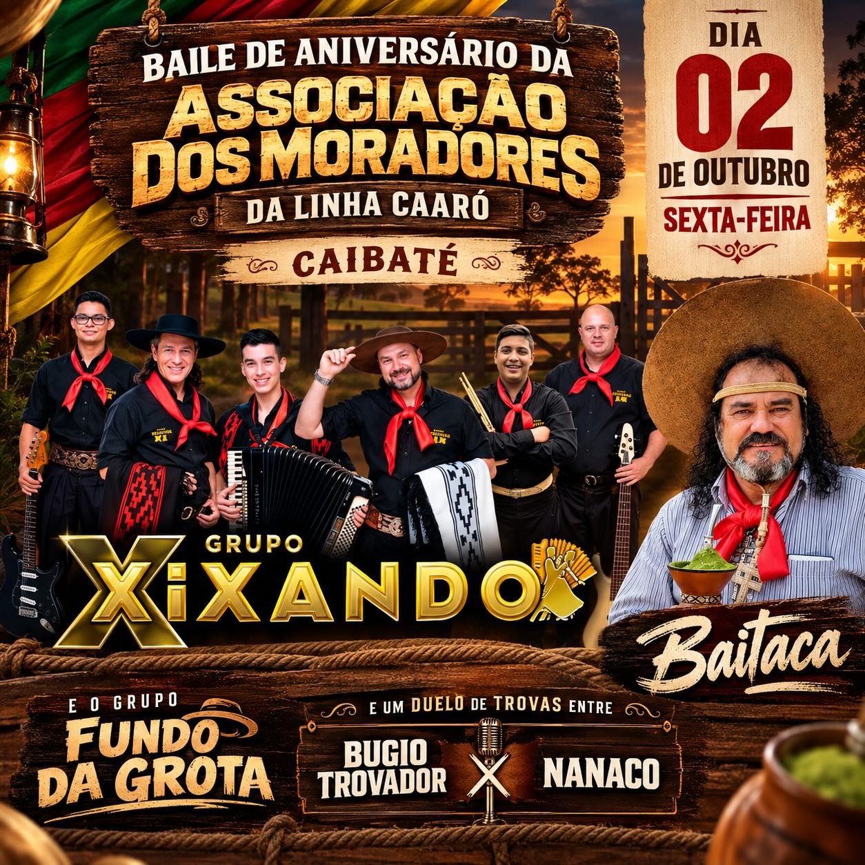 Baile de Aniversário da Associação dos Moradores da Linha Caaró - Caibaté