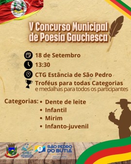 V Concurso Municipal de Poesia Gauchesca