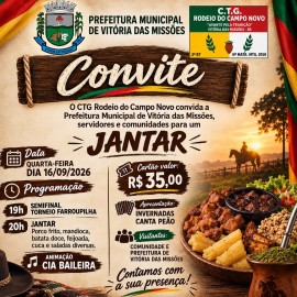 Convite: Jantar do CTG Rodeio do Campo Novo