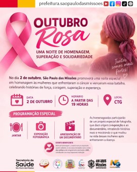 Outubro Rosa - Uma Noite de Homenagem, Superação e Solidariedade