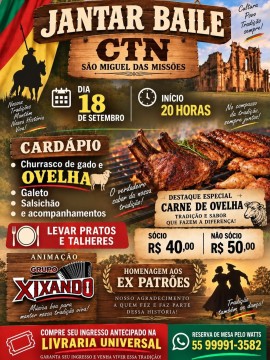 Jantar Baile CTN - São Miguel das Missões