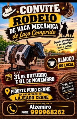Rodeio de Vaca Mecânica e Laço Comprido - Piquete Puro Cerne