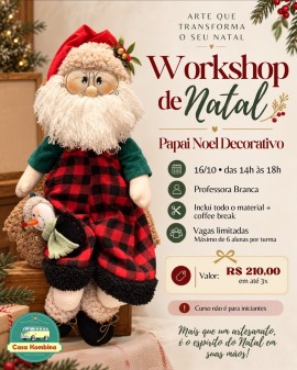 Workshop de Natal - Papai Noel Decorativo