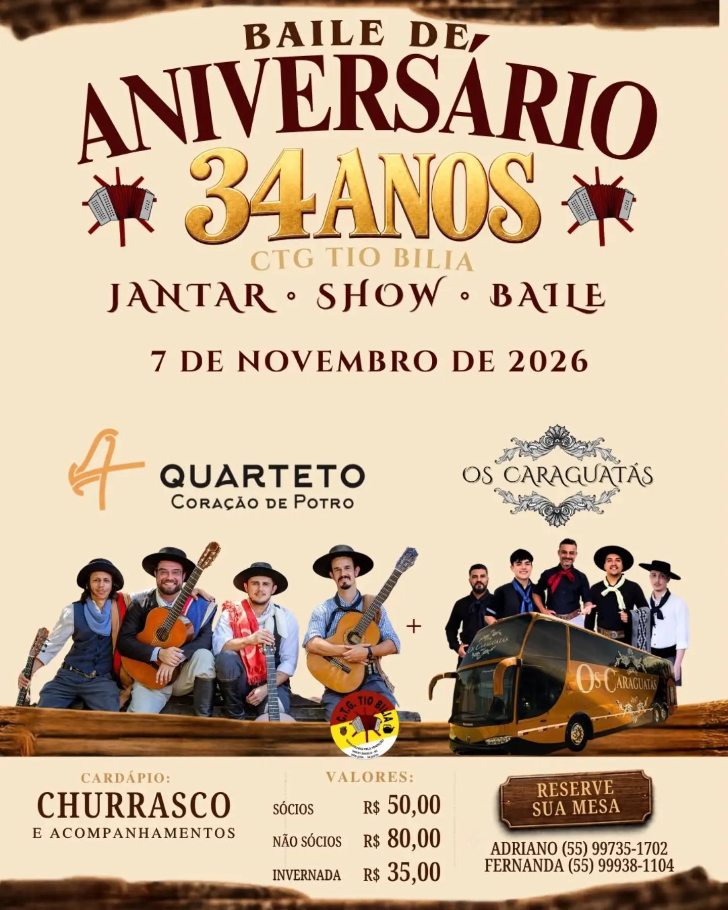 Baile de Aniversário 34 Anos - CTG Tio Bilia