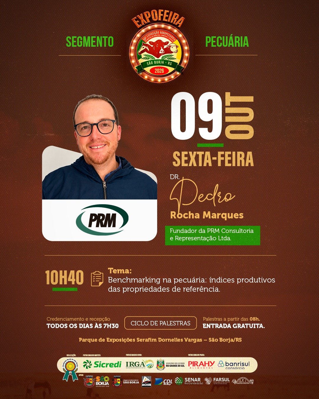 Expofeira 2026 - Palestra: Benchmarking na Pecuária