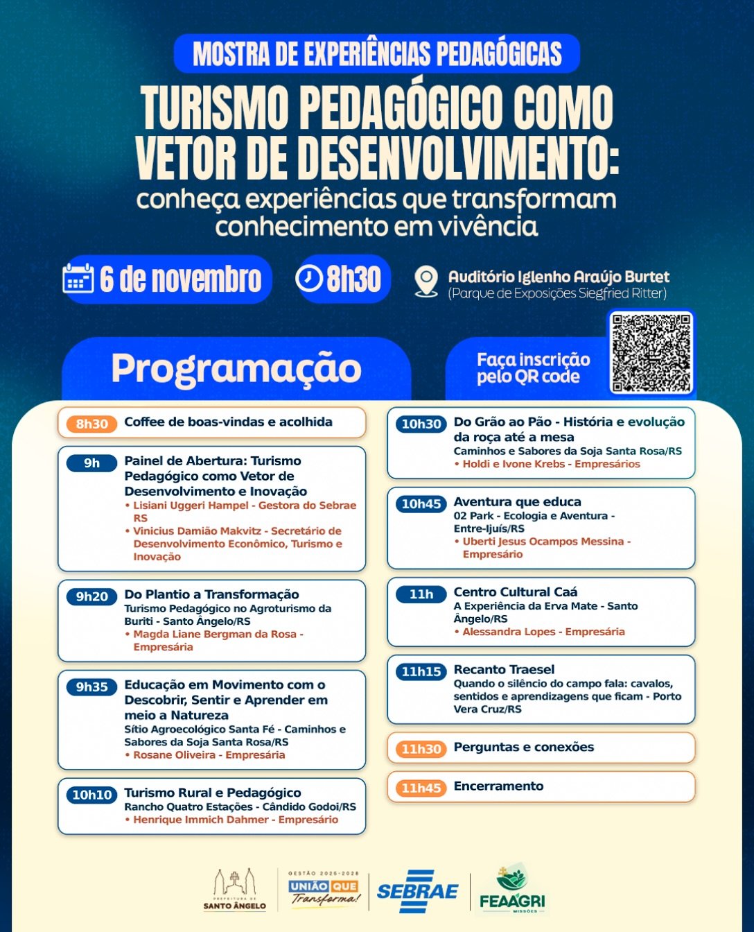 Mostra de Experiências Pedagógicas - Turismo Pedagógico como Vetor de Desenvolvimento