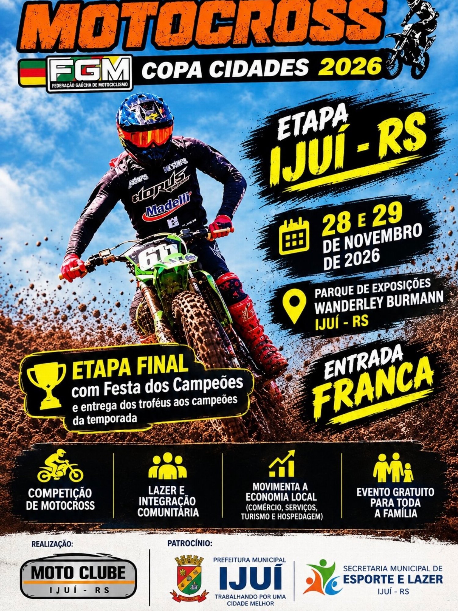 Motocross - Copa Cidades 2026 (Etapa Ijuí)