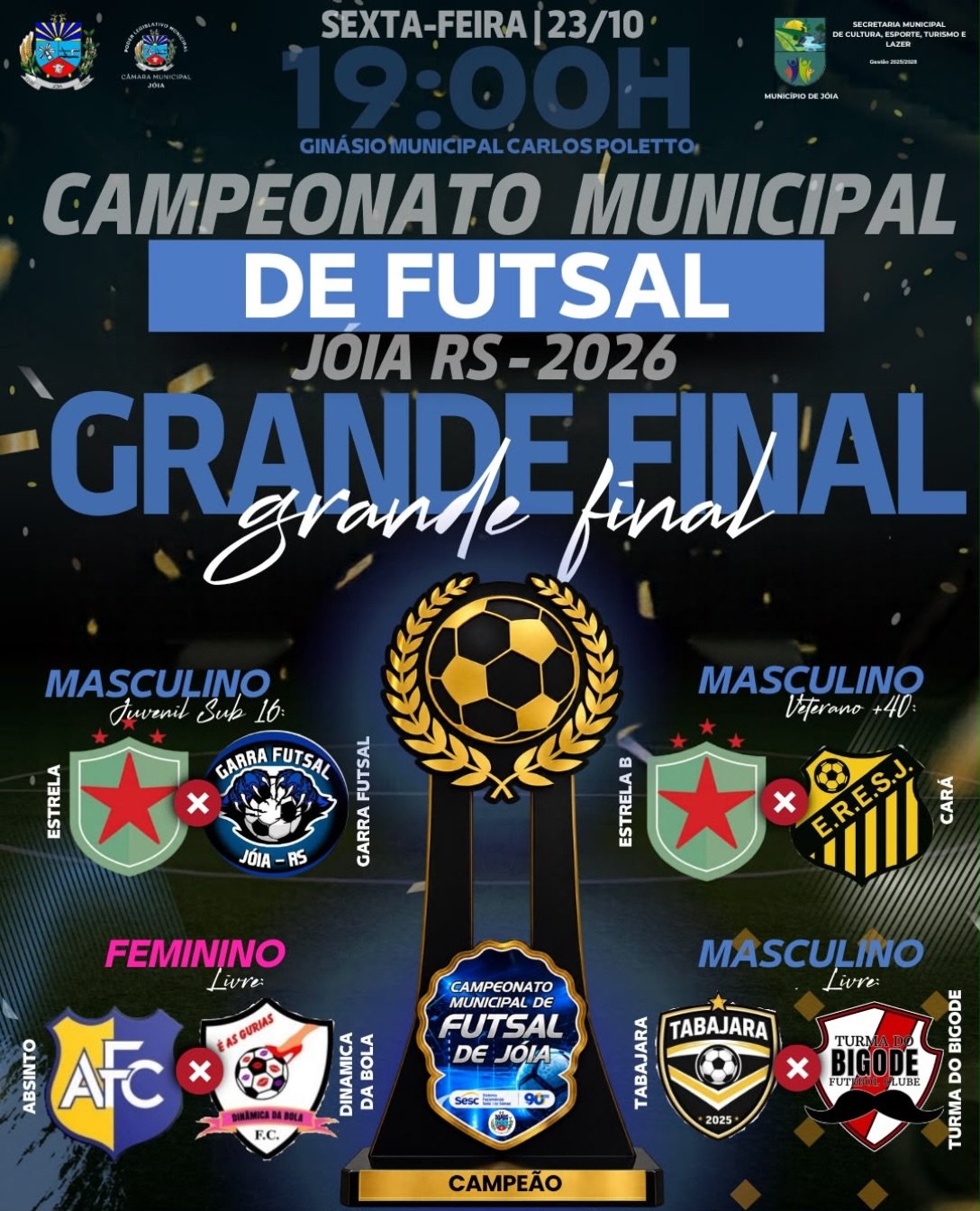 Grande Final - Campeonato Municipal de Futsal de Jóia 2026