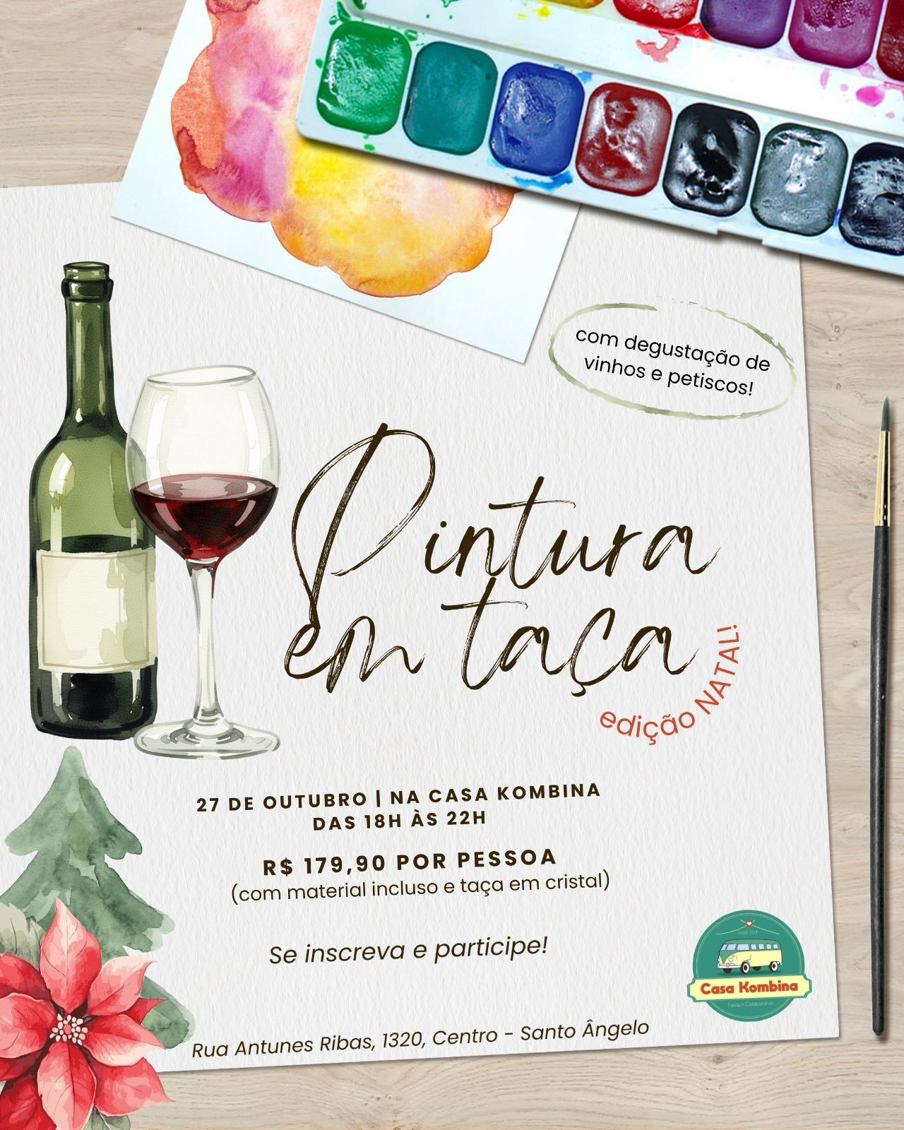 Pintura em Taça - Edição Natal