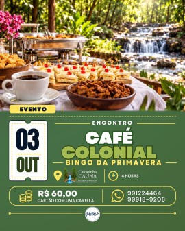 Encontro Café Colonial + Bingo da Primavera