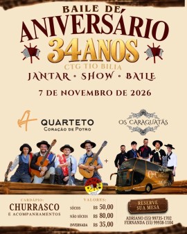 Baile de Aniversário 34 Anos - CTG Tio Bilia