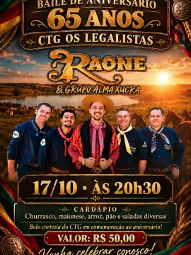 Baile de Aniversário 65 Anos - CTG Os Legalistas