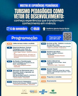 Mostra de Experiências Pedagógicas - Turismo Pedagógico como Vetor de Desenvolvimento