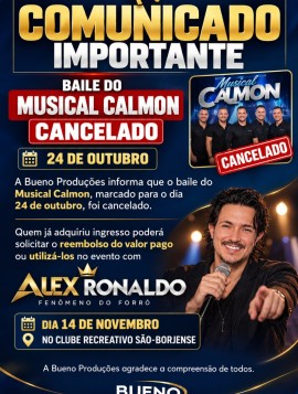 Alex Ronaldo - Show no Clube Recreativo São-Borjense (Ingressos válidos / Reembolso)
