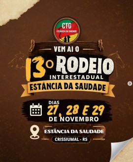13º Rodeio Interestadual Estância da Saudade
