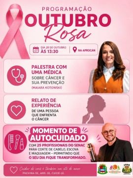 Programação Outubro Rosa - APROCAN