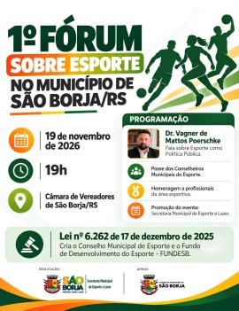 1º Fórum sobre Esporte no Município de São Borja/RS