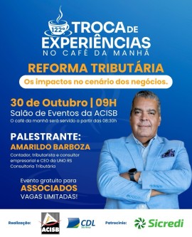 122º Troca de Experiências no Café da Manhã: Reforma Tributária